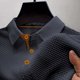 thumbnail image 5 of Blusa y camisa de manga corta con cuello vuelto para hombre, informal, de moda, de color liso, con botones, solapa y hebilla de gancho, camiseta de manga corta de poliéster para hombre., 5 of 5