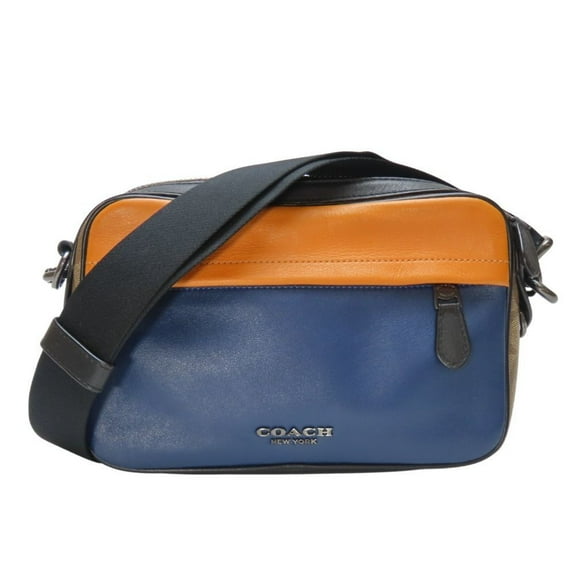 Pre-Owned Coach Shoulder Bag 89899 Camera Signature Leather Navy Multicolor Men's... (Good)