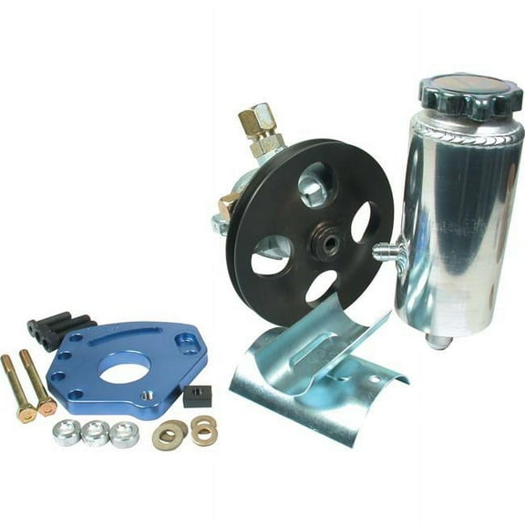 Allstar Performance ALL48240 Power Steering Pump - Type 2 - 3gpm - 1300psi - Head Mount - with Tank/V-Belt Pulley - Kit