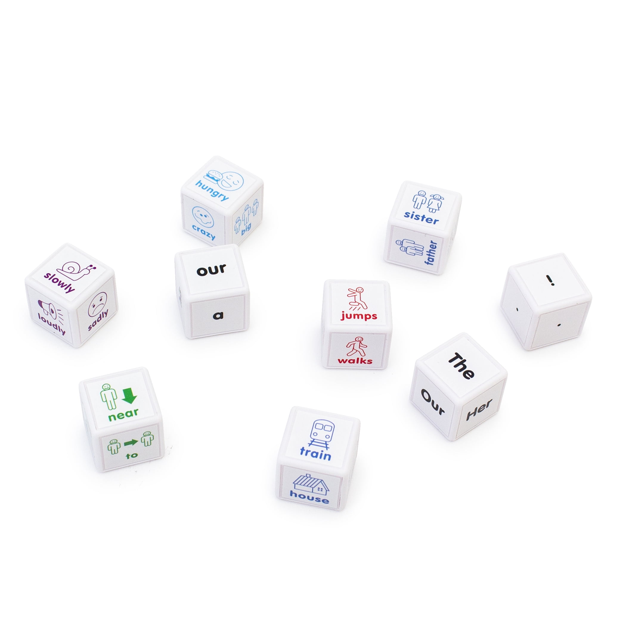 Junior Learning Sentences Cubes, Set of 9