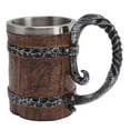 thumbnail image 2 of Taza de madera vikinga taza de cerveza vikinga estilo renacentista medieval con asa para restaurante ANGGREK Otros, 2 of 8
