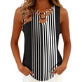 thumbnail image 2 of Odbmxy Summer Tank Tops for Women Striped Tunic Loose Camping Sleeveless Classy Casual Women Tops, 2 of 6