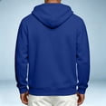 thumbnail image 4 of Fabrcox Mens Zip Up Hoodie Fleece Long Sleeve Sweat Shirt for Mens Fall Winter Warm Casual Outdoor Workout Jackets with 2 Pockets Blue L, 4 of 6