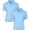 Light Blue, variant on French Toast Girl's 2 Pack School Uniform Short Sleeve Polo Shirts, Red, X-Small 4/5
