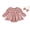 Pink, variant on RUINIXCW Baby Girl Fall Outfits Goose/Strawberry Long Sleeve Ruffled Smocked Bubble Romper Dress and Bow Headband 2 Piece Set