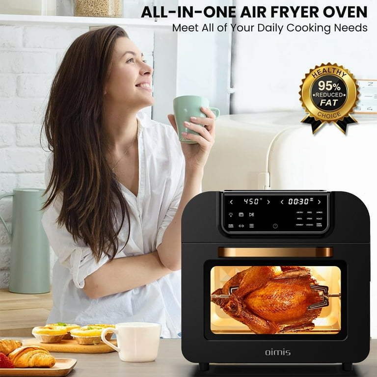 𝓞𝓘𝓜𝓘𝓢 Air Fryer Toaster Ovens, 17QT Small Toaster Ovens Countertop 16L  4 Slice Toaster Convection Oven Air with Rotisserie 