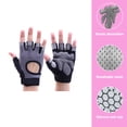 thumbnail image 4 of Gris cuatro tamaños de guantes de muñeca con cinturón de fitness de silicona antideslizante, tela de ropa de alta elasticidad,S, 4 of 5