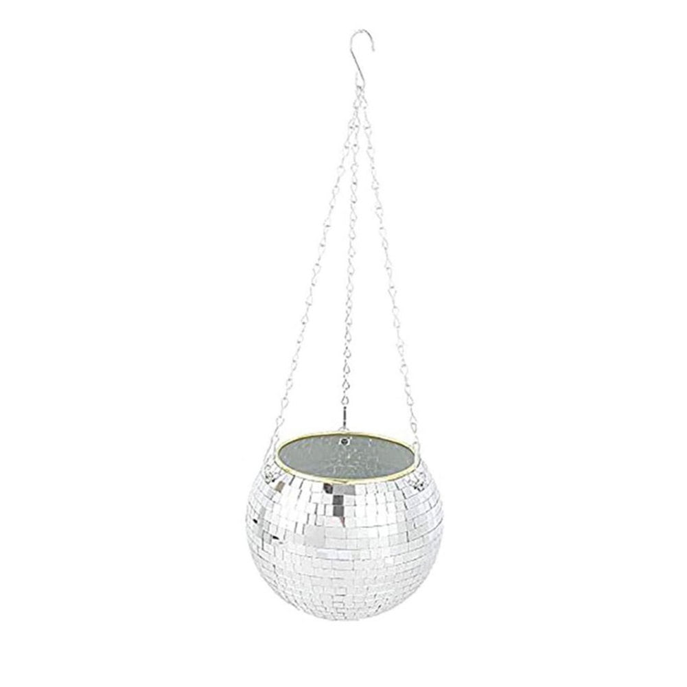 Flowers Hanging Pots, Disco Mirror Ball Planter, Flowers Planting
