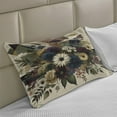 thumbnail image 2 of Ambesonne Floral Eucalyptus Knitted Quilt Pillowcover, Rustic Seasonal, 30"x20", Eggshell Maroon Green, 2 of 2