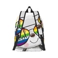 thumbnail image 3 of Balery Panda with Sun glasses Vintage Canvas Backpack for Men and Women - Large Capacity, Durable Travel Laptop Bag for School, Work, Hiking, and Outdoor Activities, 3 of 7