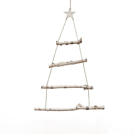 

Christmas Log Hanging Tree String of Pearls Hanger Triangle Wall Door Hanging Vintage Hanging Pottery Shopping Mall Window Restaurant Scene Decoration Props Supplies