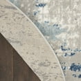 thumbnail image 3 of Nourison Concerto Abstract Ivory Grey Blue 6' x 9' Oval Area Rug (6x9), 3 of 9
