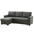 thumbnail image 5 of 54" Pull Out Couch, Convertible Sectional Sofa Couch with Storage Chaise and Button Tufted Back, L Shaped Linen Reversible Sleeper Sofa Bed Couch for Living Room, Bedroom, Home Furniture, Apartment, 5 of 5