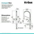 thumbnail image 2 of KRAUS Spot Free Bolden™ 18-Inch Commercial Kitchen Faucet with Dual Function Pull-Down Sprayhead in All-Brite™ Stainless Steel Finish, 2 of 12