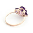 thumbnail image 4 of Galaxy Gold GG 14K Rose Gold 4 CTW Natural Amethysts Ring - February Birthstone - Peace & Wisdom - Sizes 5.5 to 11 - Fine Jewelry for Women, 4 of 7