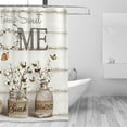 thumbnail image 2 of Farmhouse Shower Curtain Cotton Flowers Shower Curtains for Neutral Country Bathroom Decor Rustic Shower Curtain Set Waterproof Polyester Fabric 72 x 72 Inch, 2 of 6