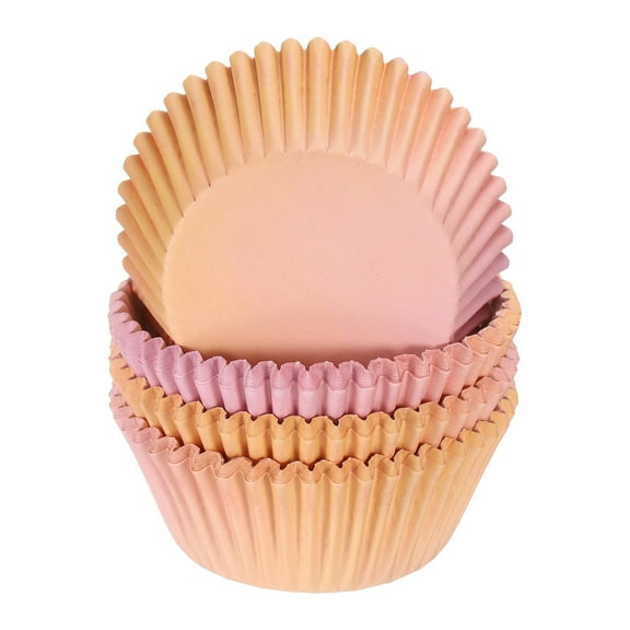 Uxcell 100 Count Cupcake Liners Cupcake Cups Standard Size Muffins Liners Papers Baking Cups Wrappers Greaseproof Pink Red Gradient