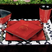Elama Harland Loft 16 Piece Modern Premium Stoneware Set with Complete Setting for 4