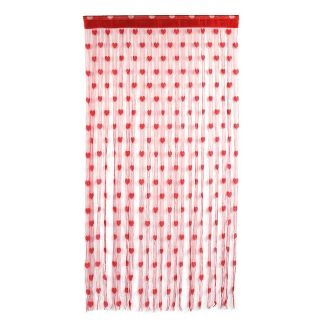 Poliéster puerta ventana cortina para dormitorio sala de estar decoración (vino)