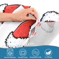 thumbnail image 3 of Yayeee Kitchen Curtains Tier Pair Light Filtering 27"x36" Rod Pocket Short Cafe Window Panel, Santa Hats Pattern, 3 of 7