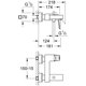 thumbnail image 2 of Pack Mezclador de ducha de baño mecánico de pared de 2 orificios Eurocube cromo completo esquí esquí Gafas de esquí, 2 of 5