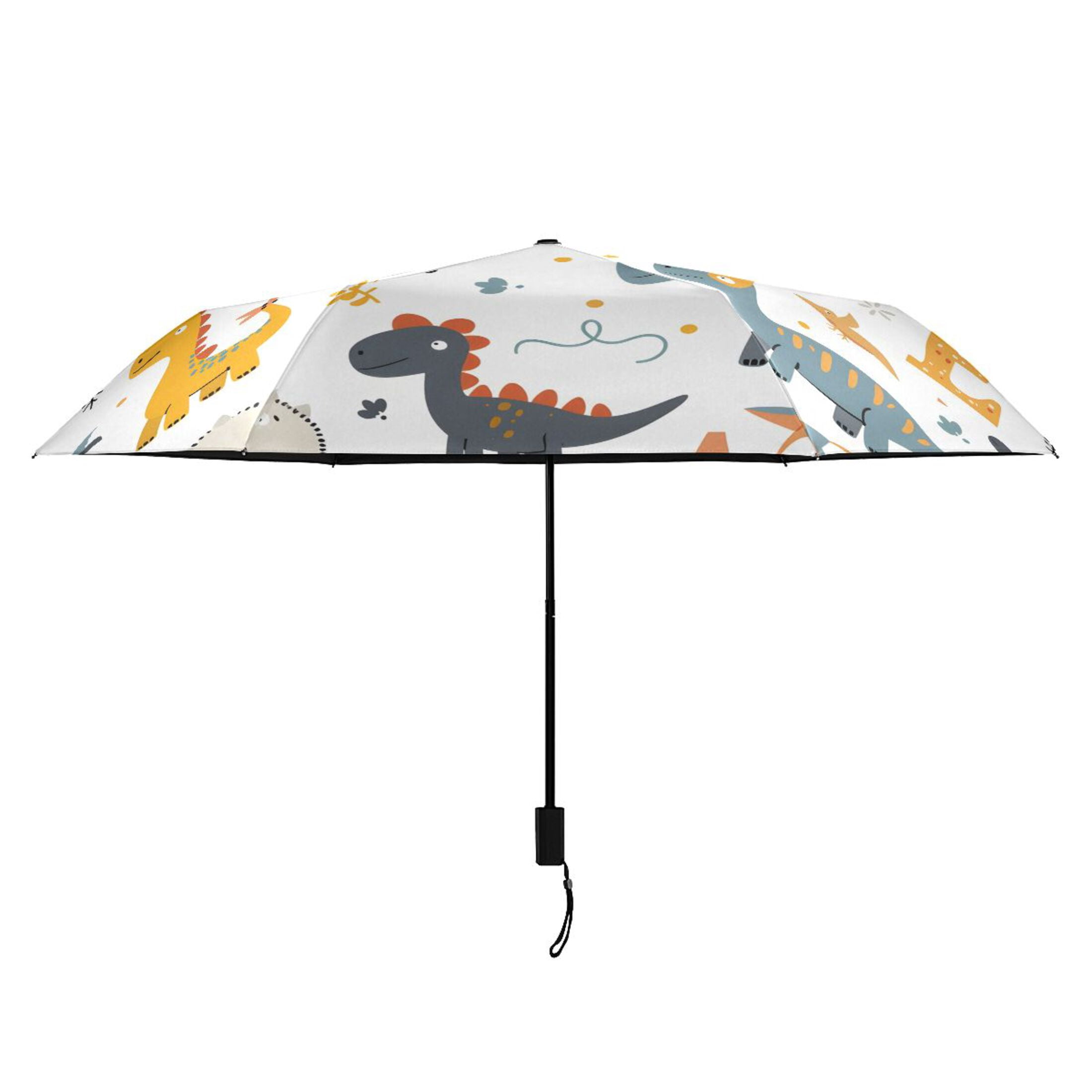 Dinosaurs and Character Compact Sun Umbrella Windproof Travel Umbrellas for Rain Strong Portable UV Protection