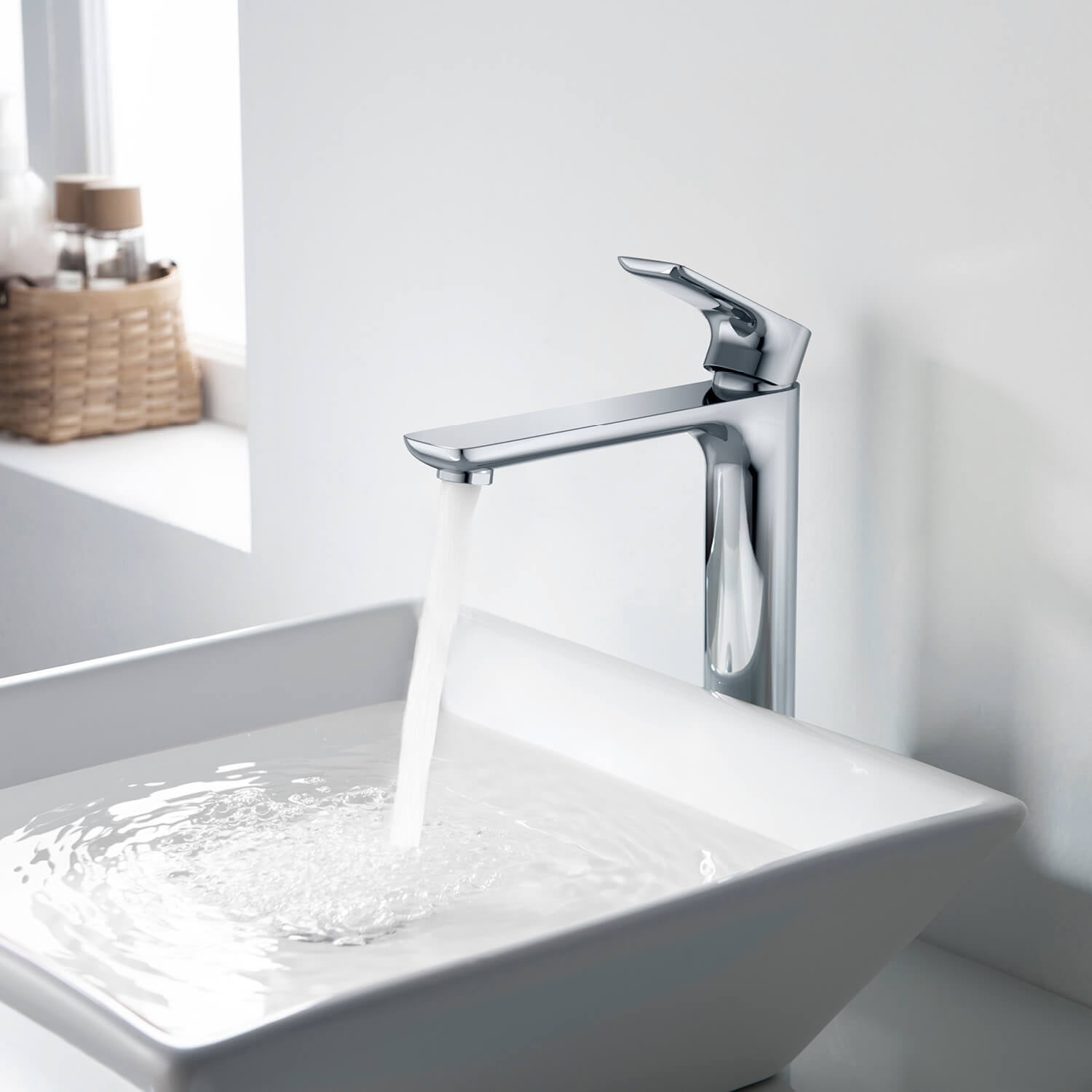Kibi Tender-T Single Handle Bathroom Vessel Sink Faucet with Pop Up Drain
