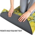 thumbnail image 3 of Yellow Lemon Fruit Slices LightGreen Pattern Hot Yoga Mat Towel Non Slip for Hot Yoga - Quick-Drying Yoga Mat Cover with 4 Corner Pockets with Travel Bag - Hot Yoga Towel Non Slip 70"x26", 3 of 6