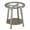 1pc-Silver, variant on FOROUTIA Round End Table,2-Tier MDF Side Table with Glass Top & Shelf