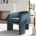 thumbnail image 2 of Armchair Chair, Blue, Velvet, Living Room Lounge Cafe Lobby Hospitality Restaurant, Modern Contemporary, HB37604, 2 of 9