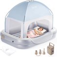 thumbnail image 1 of Cama inflable de viaje para niños pequeños OGERY con bomba de aire y tienda de campaña, 1 of 8