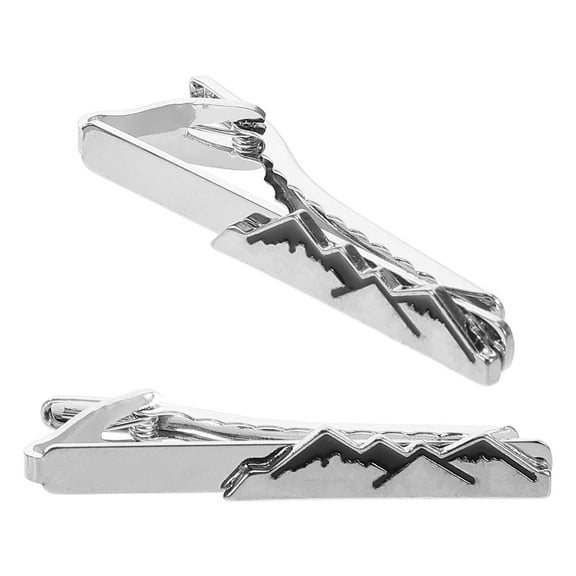 Masteelf 2pcs Mountain Tie Clips for Men Tie Clip Necktie Tie Bar Pinch Clips for Wedding Anniversary Business Valentines Day Jewelry