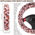 thumbnail image 2 of AP Fuzzy Steering Wheel Cover, Universal Fit Fur Car Wheel Cover & Handbrake Cover & Gear Shift Cover Set for Women Girls, Leopard Winter Warm Fluffy Vehicle Wheel Protector for Auto, SUV (Pink), 2 of 14