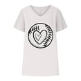 thumbnail image 4 of Summer Casual Linen Tops for Women July 4th Print Oversized Fit V Neck Short Sleeve T Shirts Loose Festive Tees (XX-Large, White 03), 4 of 4