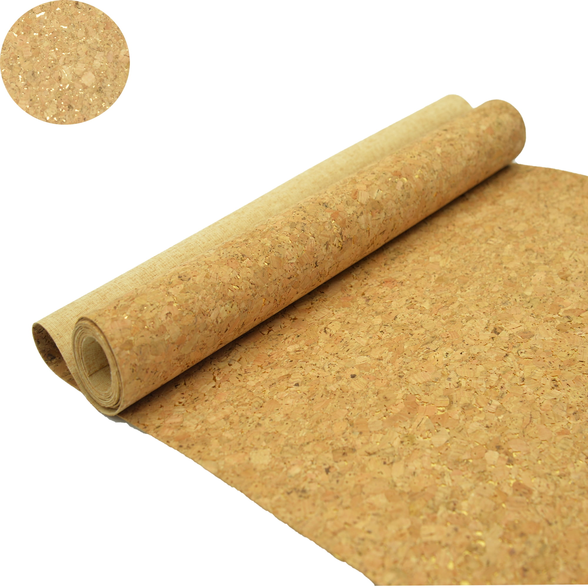 SorenCut Cork Fabric by the Yard for Sewing,Cork Fabric Roll,Real Cork