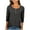 Gray, variant on Long Sleeve Shirts for Women Trendy Button down Eyelet Hollow out Scoop Neck Blouse Dressy Casual Basic Tee Tops