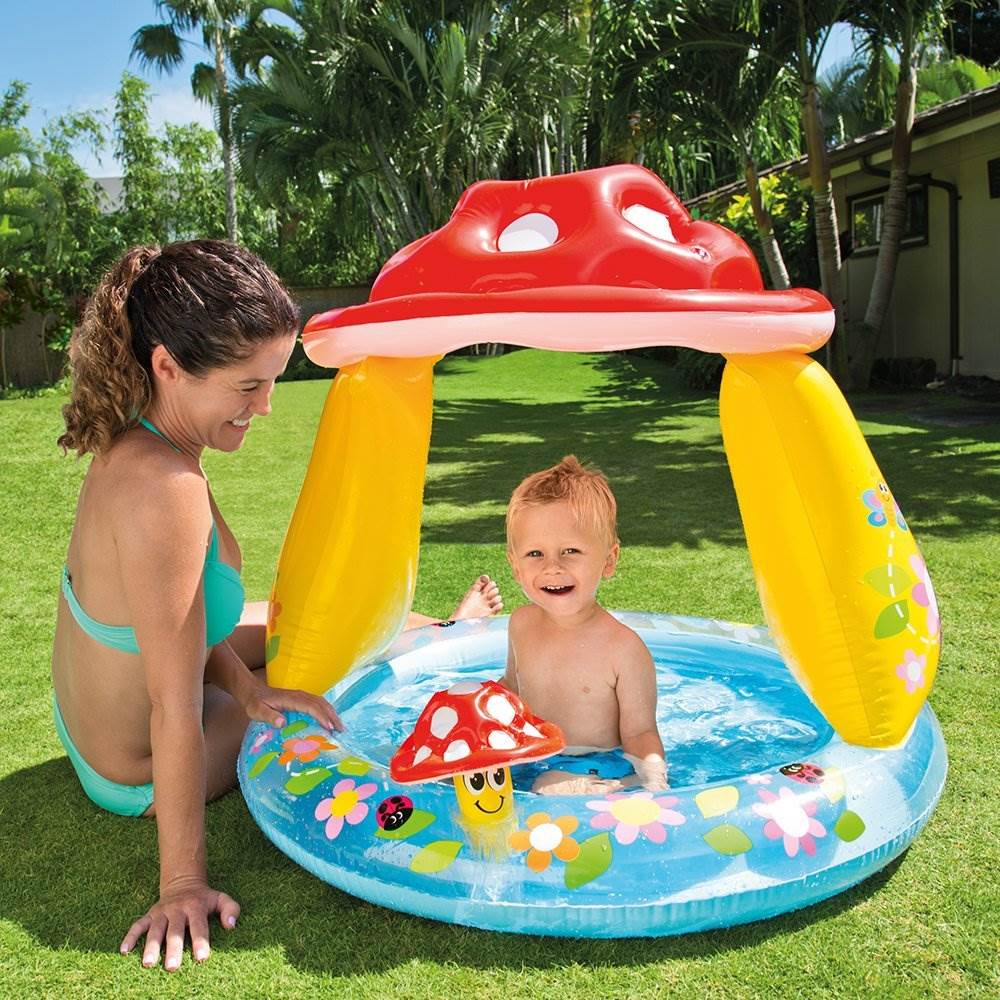 Intex Inflatable Mushroom Water Play Center Kiddie Baby Swimming Pool Ages 1-3 - image 2 of 5