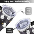 thumbnail image 5 of 40 Oz Halloween Ghost Tumbler with Handle and Straw, Double Wall Vacuum Reusable Stainless Steel Water Bottle Leak Proof Insulated Travel Mug Scary Iced Coffee Cup, for Iced or Cold Beverages, 5 of 7