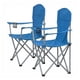 thumbnail image 4 of SONGMICS Silla de Camping, Juego de 2 Sillas de Exterior, Respaldo Alto, Apoyabrazos, Bolsillo para Tazas, Portátil, Plegable, Carga de 330 lbs, Acampada, Jardín, Pesca, Terraza, Azul, 4 of 8