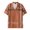 A-Khaki250, variant on Bibifish Mens Polo Shirts Full Body Plaid Print Half Zip Placket Shirts Mens Spring Summer Vacation Daily Tops