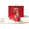 thumbnail image 5 of Christmas Tree Cards, Hamdemade Santa Greeting Card, Holiday Xmas Winter New Year Pop Up Card, 5 of 5