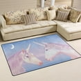 thumbnail image 2 of Dreamtimes Lightweight Carpet Mats, 31 x 20 inches Area Soft Rugs Floor Mat Doormat Decoration for Rooms Entrance Two Unicors On A Beautiful Sunset, 2 of 6