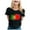 Black, variant on LUOGENLI Female T-shirts for Womens Portugal Women's Soccer Fan T Shirt Colorful Flag Art Splash Print Casual Short Sleeve Top for Ladies Womens Funny T-shirts Graphic Tees Summer Clothes L