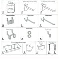 thumbnail image 3 of 64-Piece Small Pegboard Organizer Accessory Kit, Hooks Assortment and Storage System. Hardware Hooks and Bins. Organize Tools, Craft, Kitchen, Garage., 3 of 4