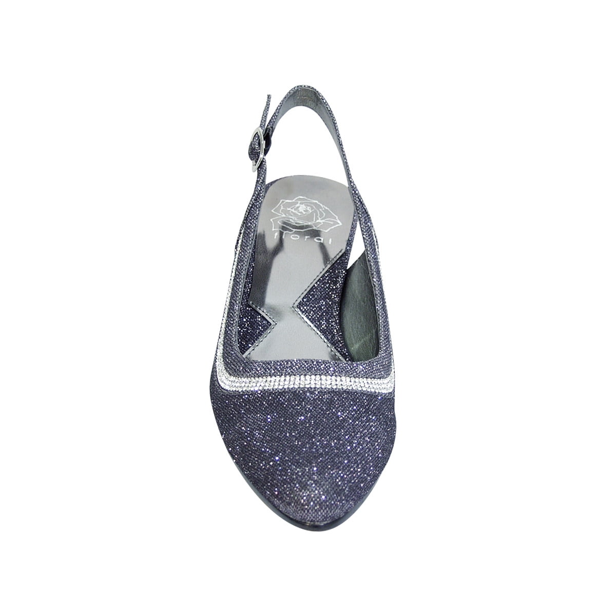 Fic Floral Priya Women's Extra Wide Width Metallic Dress Slingback