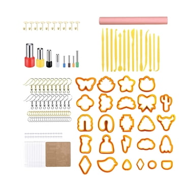 de 158 piezas para arcilla polimérica, de arcilla de diferentes formas para manualidades DIY pendientes de arcilla Naranja Macarena Cortador de polímero
