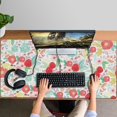 thumbnail image 4 of Long Mouse Pads for Desk,Pioneer Flower Floral Print Pattern Desk Mats on Top Of Desks, Desk Mouse Pad Extra Large with 3mm Non-Slip Base and Stitched Edge for Gaming,Office,Work,Home 47.3"x23.6", 4 of 6
