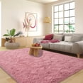 thumbnail image 7 of Socofuz 8x10ft Large Fluffy Rug, Soft Scandinavian Light Luxury Premium Carpets for Living Room Kids Rooms Dormitory Home Decor, Blush Pink, 7 of 7