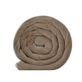 thumbnail image 3 of Cozy Tyme Lorraine Flannel Reversible Sherpa Throw Blanket - Super Soft Solid Color 108"x 90" Taupe, 3 of 11