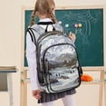 thumbnail image 7 of FORMRS Unisex School Backpack 17" Student Travel Bag with Laptop Compartment, River and Mountains, 7 of 7